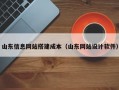 山东信息网站搭建成本（山东网站设计软件）