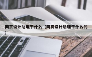 网页设计助理干什么（网页设计助理干什么的）