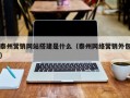 泰州营销网站搭建是什么（泰州网络营销外包）