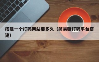 搭建一个打码网站要多久（简易赚打码平台搭建）