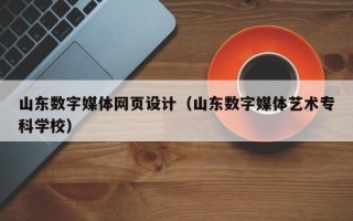 山东数字媒体网页设计（山东数字媒体艺术专科学校）